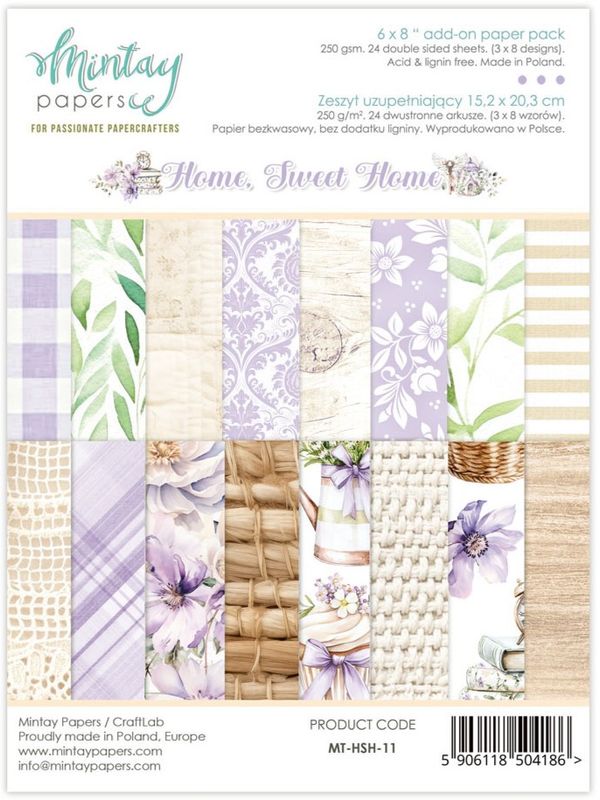 Mintay - HSH - 6x8 Add on Paper Pack - Home, Sweet Home