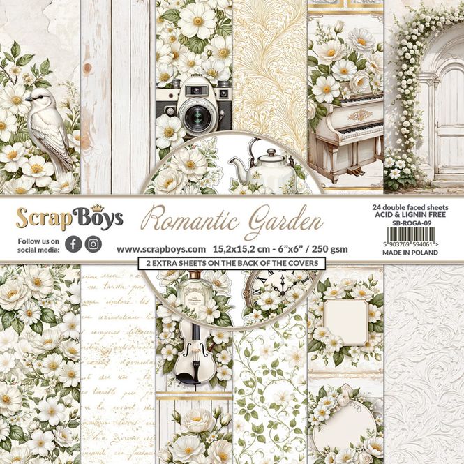 Hovedbilde ScrapBoys - Romantic Garden - 6x6 - Paper pad