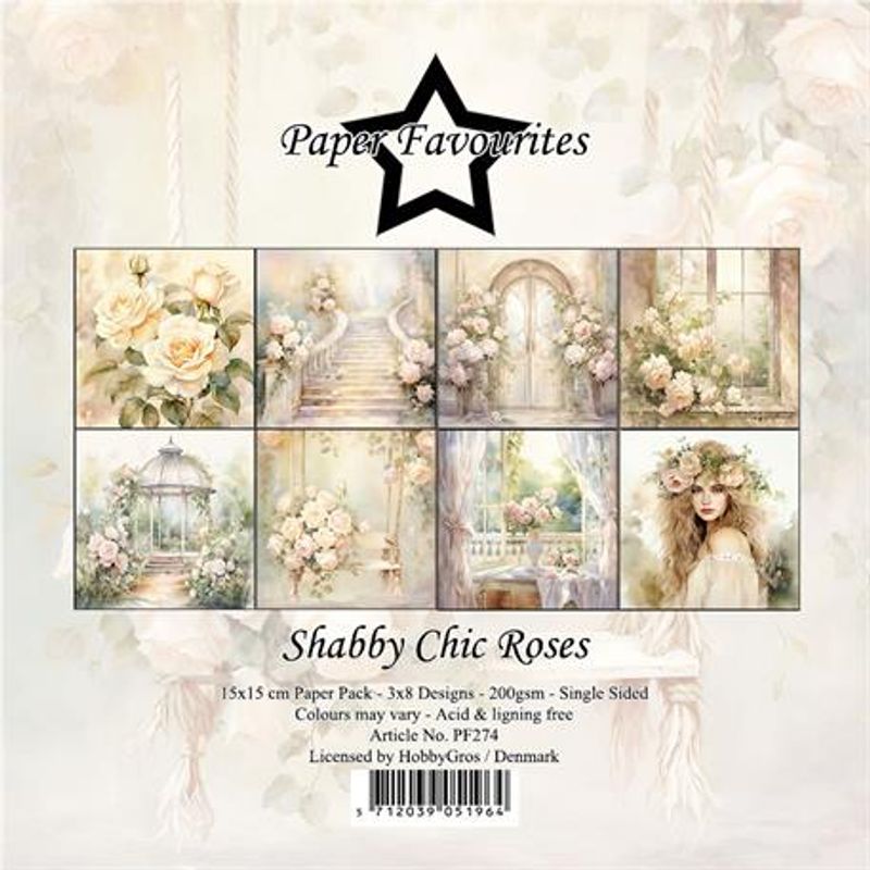 Paper Favourites - 6x6 Paper Pad - PF274 - Shabby Chic Roses
