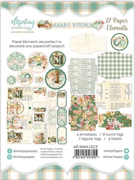 Mintay - NAN - Nana's Kitchen - Paper Elements - 27 pcs