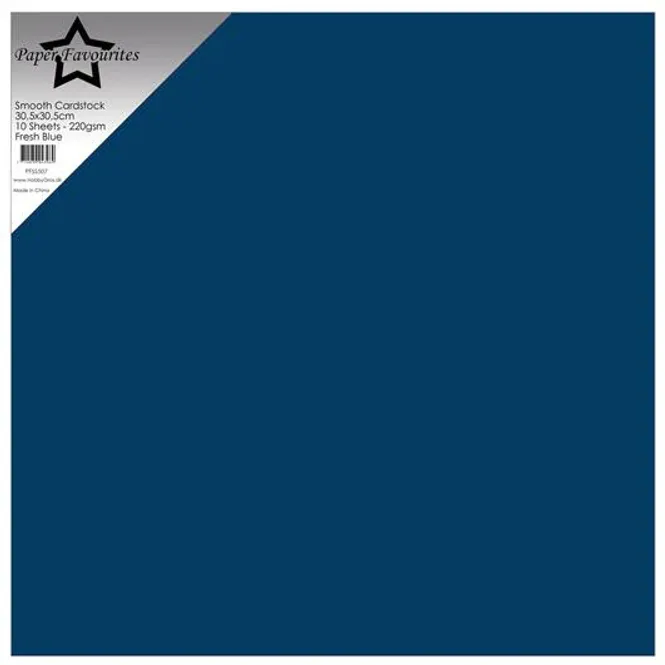 Hovedbilde Paper Favourites - 12x12 - Smooth Cardstock - 507 - Fresh Blue - 10 pk