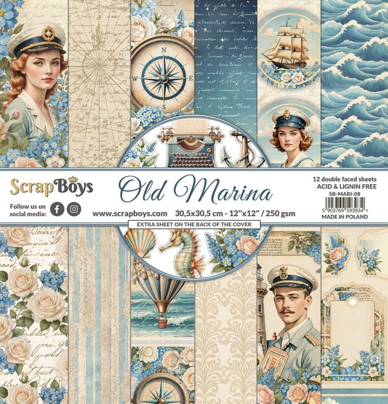 ScrapBoys - Old Marina - 12x12 - Paper Pack