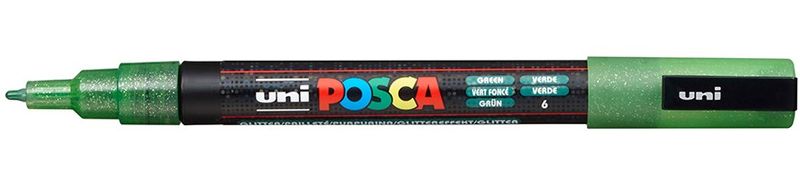 Uni POSCA - PC-3ML - Fine 0,9-1,3mm -    6 - Glitter Green