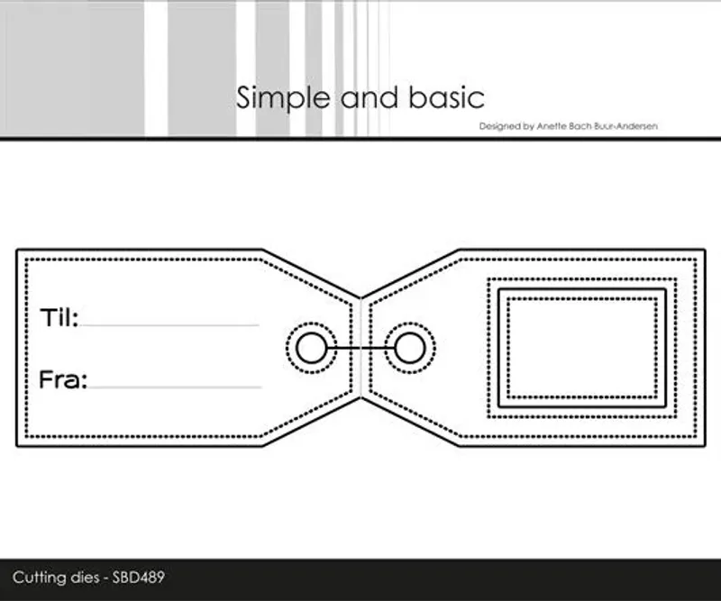 Simple and basic - Dies - SBD489 - Gifttag Double
