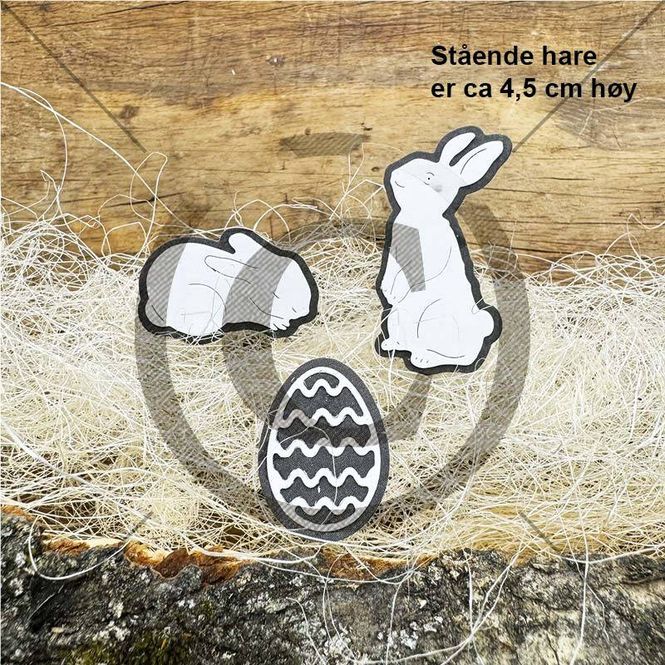 Hovedbilde Papirdesign Dies PD 01248 - Påskepynt (påskeegg og harer)