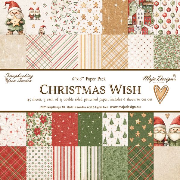 Maja Design - 1468 - Christmas Wish - 6x6 Paper Pack