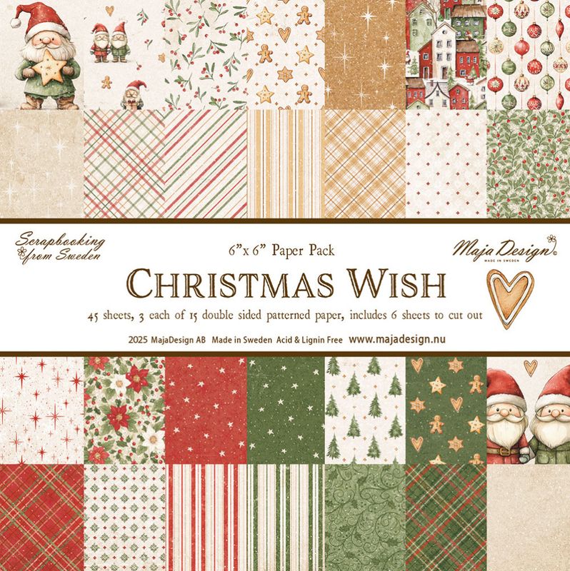 Maja Design - 1468 - Christmas Wish - 6x6 Paper Pack