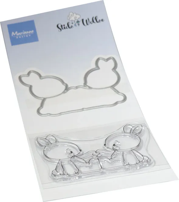 Hovedbilde Marianne Design - CS1154 - Clearstamp & Die - Rabbit Friends