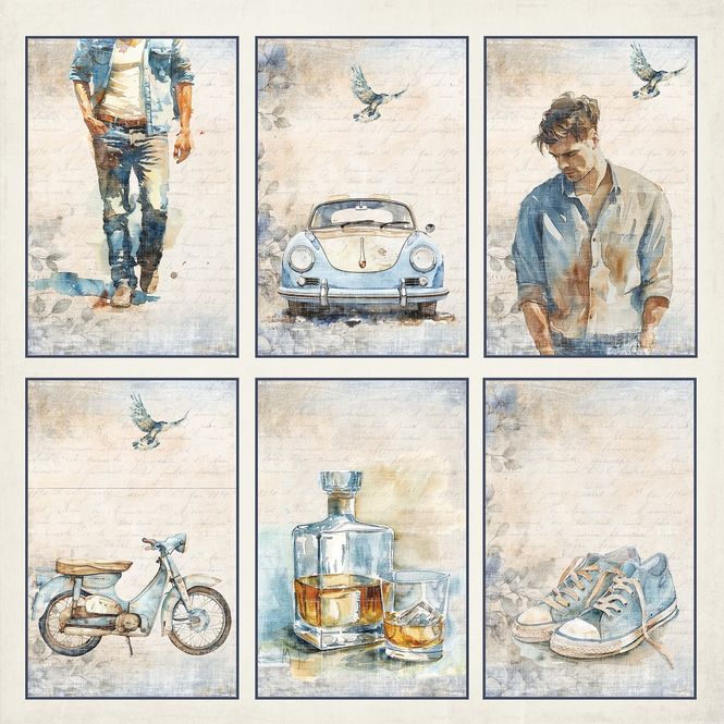 Hovedbilde Reprint - 12x12 - RP0633 - Guys - Tags