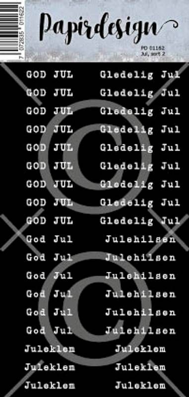 Papirdesign - Klistremerker - 01162 -  Jul, sort 2