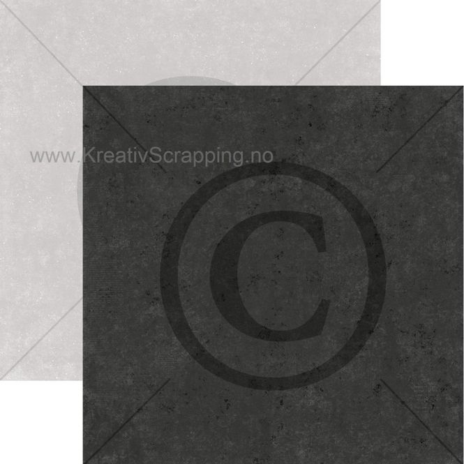 Hovedbilde Papirdesign - 12x12 - PD 00972 - Monokromatisk - Grå / sort