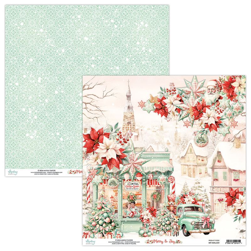 Mintay - MAJ - 12x12 - Paper Set - Merry & Joy