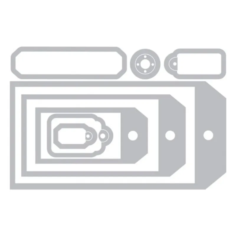 Sizzix - Framelits - 658784 - Tag Collection - By Tim Holtz
