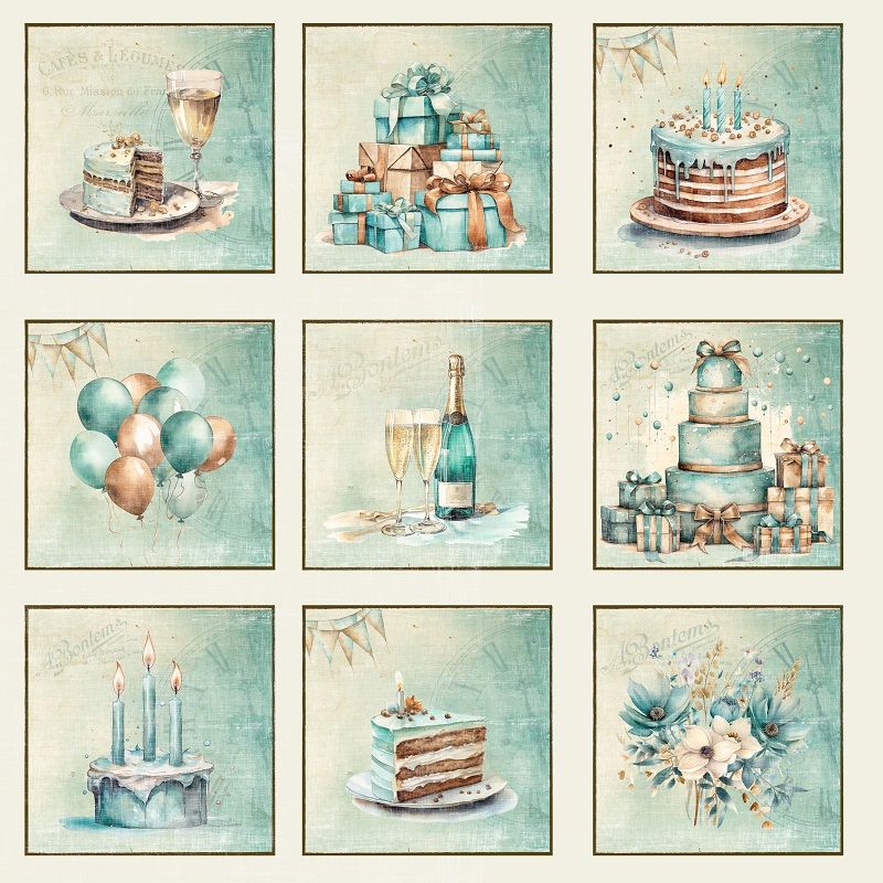 Reprint - 12x12 - RP0614 - Birthday - Tags