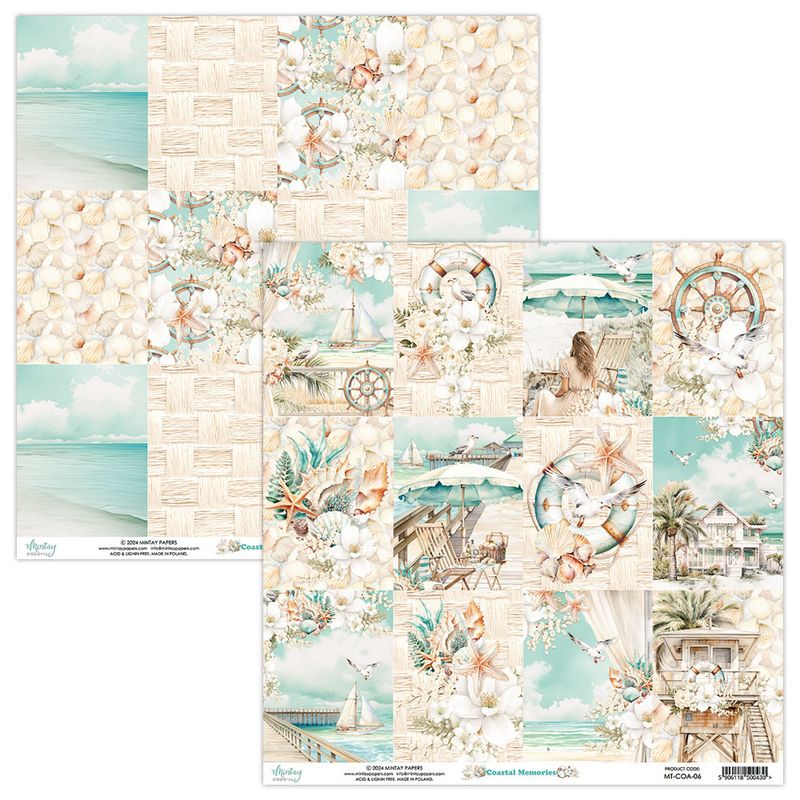 Mintay - COA - 12x12 - Paper Set - Coastal Memories