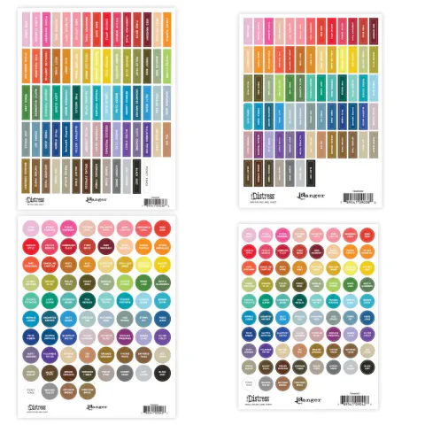 Hovedbilde  Tim Holtz -  Label Sheet for Distress -  Assorted set 4pk - White printing