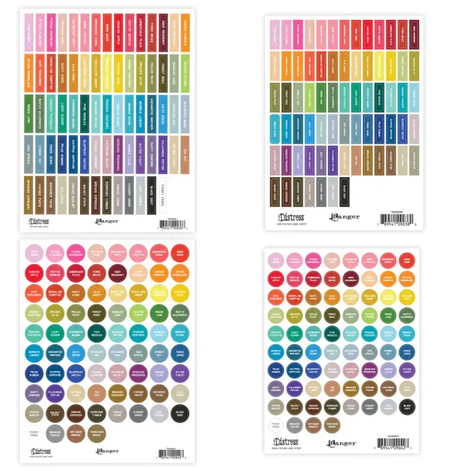Hovedbilde  Tim Holtz -  Label Sheet for Distress -  Assorted set 4pk - White printing