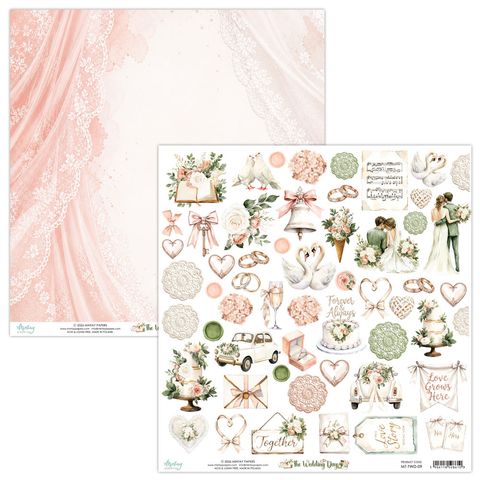 Hovedbilde Mintay - TWD - 12x12 - The Wedding - 09 - Die-Cut Sheet - Elements