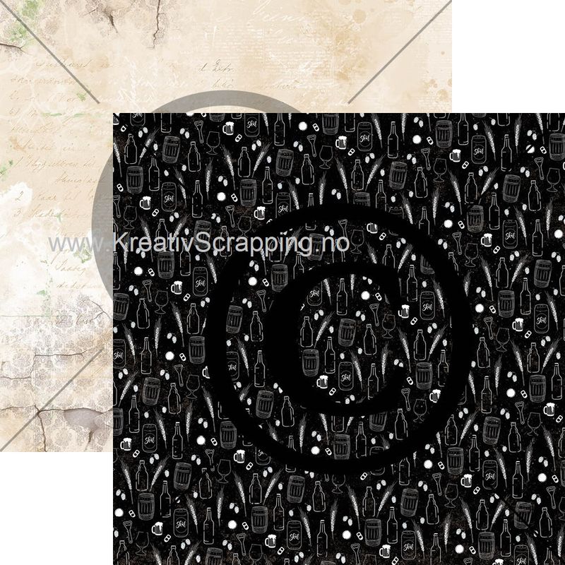 Papirdesign - 12x12 - PD 01192 - Stemning - Ølbrygging