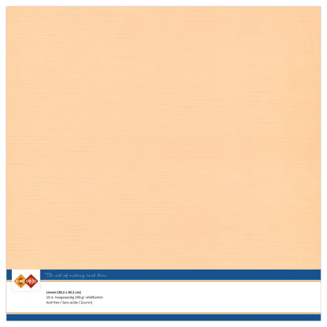 Hovedbilde Linen Cardstock - 240g - 12x12 - SC09 - Salmon - 10 pk