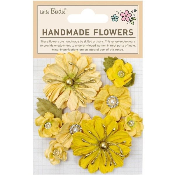 Little Birdie - Handmade Flowers - Liora - Sunshine - 10 stk