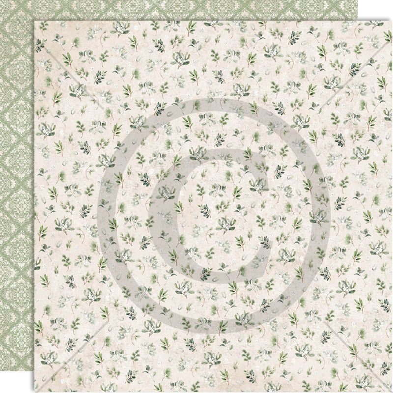 Papirdesign - 12x12 - PD 1550 - Julekveld - Julegrønn