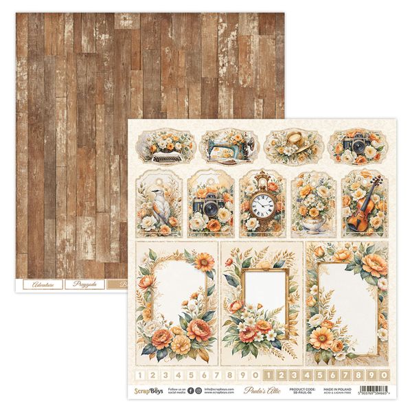 ScrapBoys - Paula's Attic - 8x8 - Paper pad