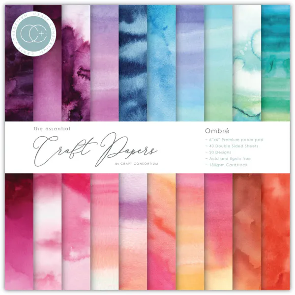 Craft Consortium - 6x6 Essential Paper Pad - Ombre