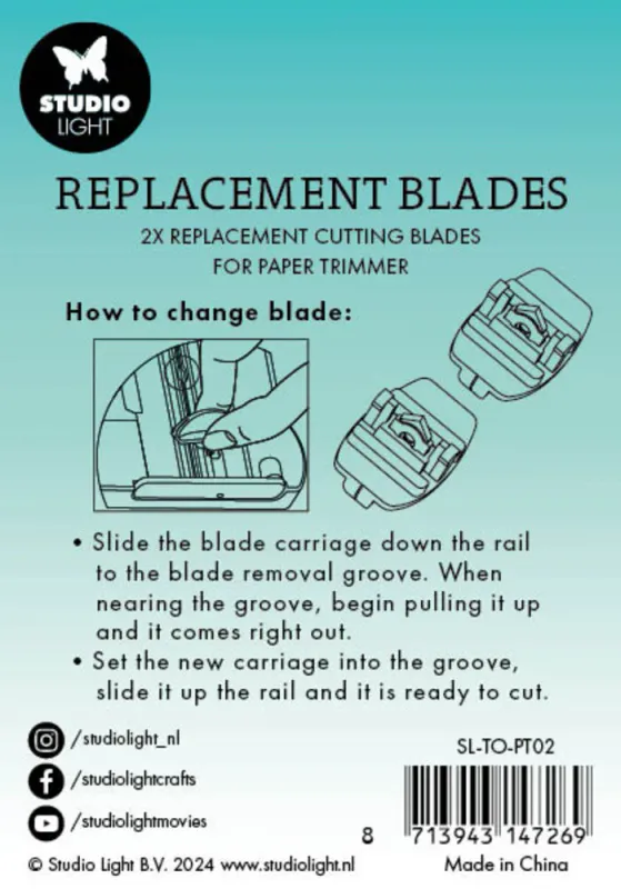 Studio Light - Paper Trimmer - Replacement Cutting Blades (2pcs)
