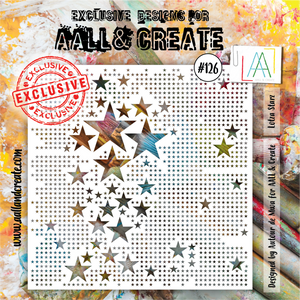 Bilde av AALL & Create - #126 - 6x6 Stencil - Lotza Starz