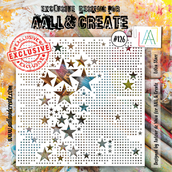 AALL & Create - #126 - 6x6 Stencil - Lotza Starz