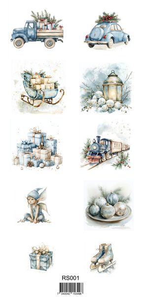 Reprint -  Paper Stickers - 10x21 cm - RS001 - Winter Vibes