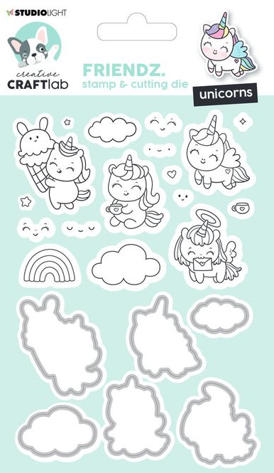 Hovedbilde  Studio Light - SCD 42 - Craftlab Stamp & Die - Unicorns