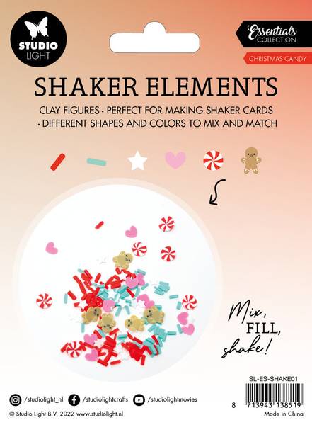 Studio Light - SHAKE01 - Shaker Elements - Christmas Candy