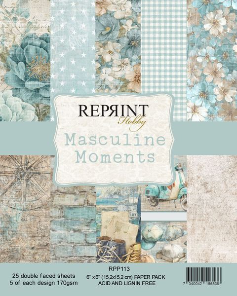 Reprint - 6x6 - RPP113 - Masculine Moments - Paper Pack