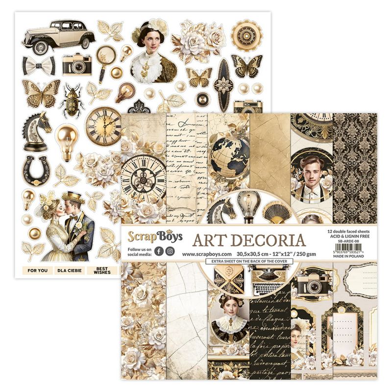 ScrapBoys - Art Decoria - 12x12 - Paper Pack