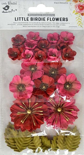 Little Birdie - Handmade Flowers - Renae - Candy Mix - 27 stk