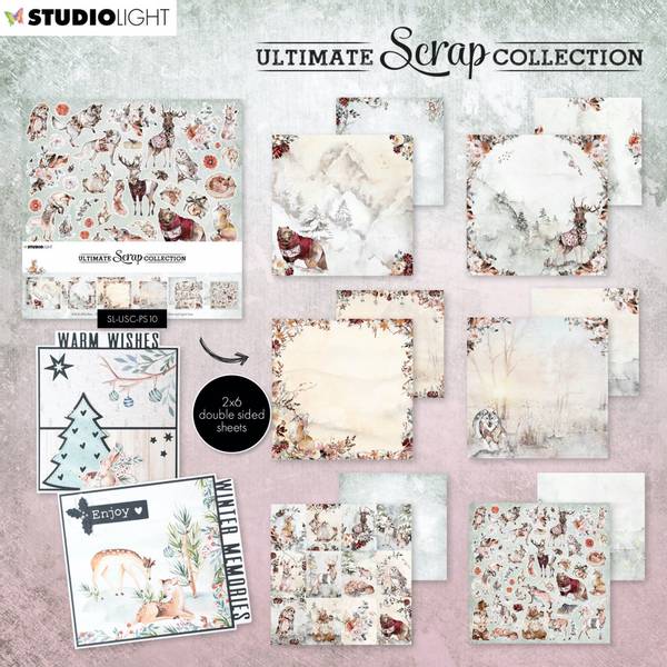 Studio Light - PS10 - 12x12 Paper Pack - Ultimate Christmas